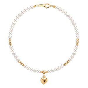 갤러리아 [골드팡] 14k 엘로이 스와로브스키 진주 팔찌