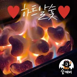 야자 캠핑 조개탄 구이용 불쏘시개 펜션 업소용 바베큐 야외용 브리켓 빠른착화 [하트알숯 10kg]