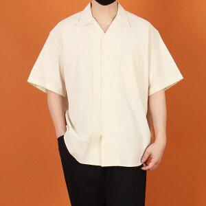 [우기브로]WAC 남자 빅사이즈 린넨 바이오 워싱 오픈카라 셔츠
