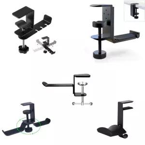 책상 가방걸이 헤드폰 핸드백 책가방 접이식 거치대 사무실 파티션 테이블 기본형 블랙