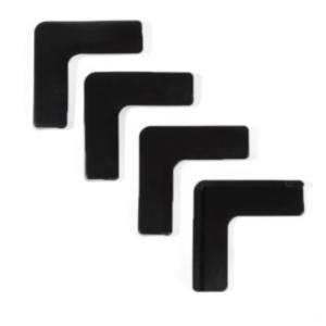 뾰족 모서리 보호대 책상 식탁 탁자 창문틀 코너 가드 범퍼 두툼 사각 보호쿠션 접착식 블랙