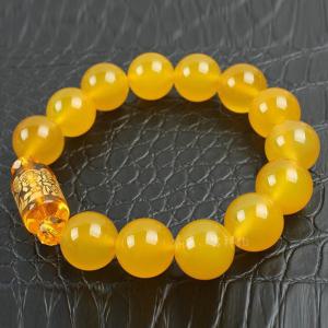 황마노 원석옥팔찌  천연석 남여공용 재물신 핸드메이드 커플팔찌 SL009