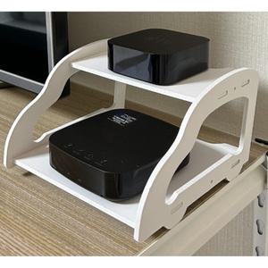미니 조립식 2단 수납함 정리대 공유기 셋탑박스 벽선반 사무용품 데스크오거나이저