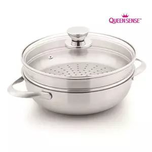 [퀸센스] 리파인드 스텐 양수 웍 찜냄비 24cm[31100057]