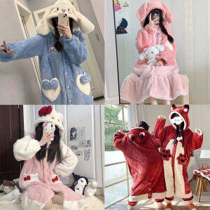 [꿀팝]캐릭터 극세사 수면잠옷 도날드덕 백설공주 시나모롤 마이멜로디  캐릭터 파자마 프리사이즈