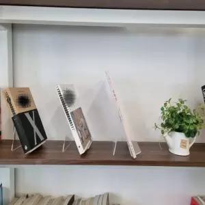 아크릴 책거치대 투명 독서대 도서 진열대 책받침대 상품 제품 전시대  와이드형 소형 중형 대형 학교 도서관  책진열
