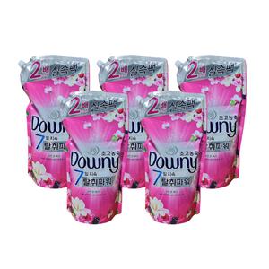 다우니 7일지속 섬유유연제 목련과 베리 1.6L 리필 5개입