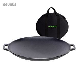 꾸버스 통주물 무쇠 그리들 38cm 캠핑 전골 깊은 구이팬
