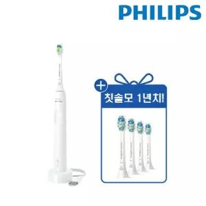 필립스 소닉케어 음파칫솔 데일리클린 싱글세트 화이트(HX3671)+칫솔모 1년치(4개입)(HX6064)
