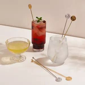 보겐 원형 동전 머들러(실버) 카페 음료 커피 롱스틱