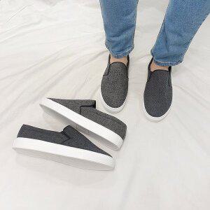 [디아]노이 국산 남자 빅사이즈 하운드체크 패브릭 밴딩 슬립온 3cm