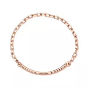 [비앤비골드] 14K/18K 심플 스틱 열송이 체인실반지 SRS37425