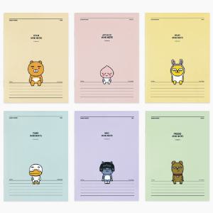 카카오프렌즈 A5 중철노트 라이언 어피치 무지 튜브