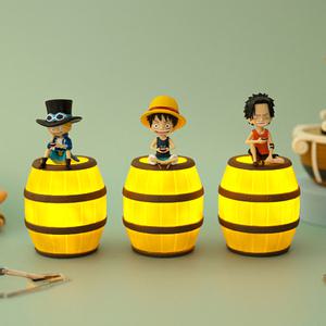 원피스 루피 에이스 사보 피규어 형제 술잔 무드등  OML-M01