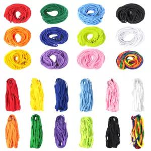 칼라풀 둥근 넓적 운동화 끈 10p 줄 매듭 목걸이 명찰 운동화 스니커즈 축구화 등산화