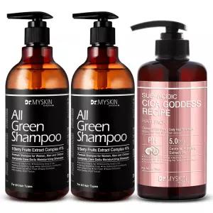 올그린 두피 케어 샴푸 500ml ( 두개 )  + 여신 트리트먼트 헤어팩 500ml ( 한개 )