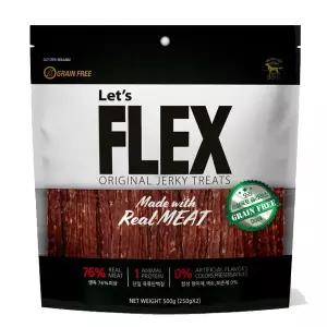 FLEX 져키 500g 오리육포 이중지퍼팩 저알러지간식