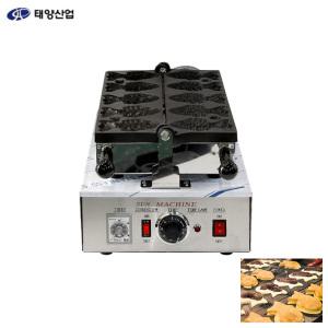 태양산업 업소용 전기 붕어빵기계 잉어빵 정통붕어빵 5구 FPR-450C