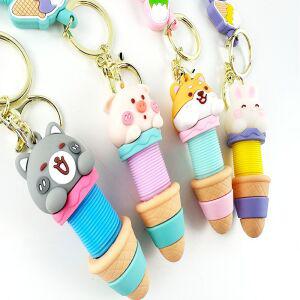 펫 젤라또 팝튜브 키링 파이프 호스 열쇠고리 인형 토끼 시바견 푸쉬팝 피젯토이 팝잇