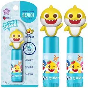 핑크퐁 아기상어 키즈 립케어 어린이 유아 3.8g 2개입 캐릭터 립밤 