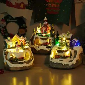 크리스마스 소품 움직이는 기차 오르골 캐럴8곡 GHX02