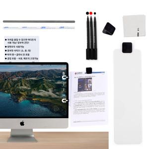 카자리코 모니터 자석 메모보드 세트 책상 메모판 탈부착 간단 PC 미니 화이트보드 문서 서류 집게 클립+클리너 천+마카펜 포함