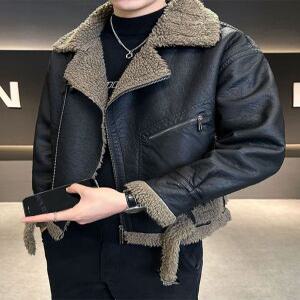남자 양털 무스탕 겨울 가죽자켓 모피점퍼