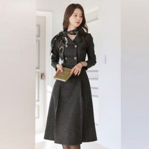 루페르카 플랫카라 보카시 플레어 원피스 빅사이즈 하객룩 연말룩 모임룩