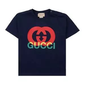 [롯데백화점]구찌 로고 프린트 반팔 티셔츠 576871 XJFMX 4585 (3-24M)