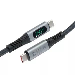 TB749 Coms USB 4.0 C타입 케이블 1m / 확인용 LCD / 40Gbps / 240W 48V 5A PD 충전 지원 / 8K60Hz 미러링