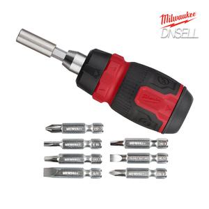밀워키 48-22-2913A (8-in-1 라쳇 주먹 드라이버 II) 십자 일자 별 멀티비트 포함
