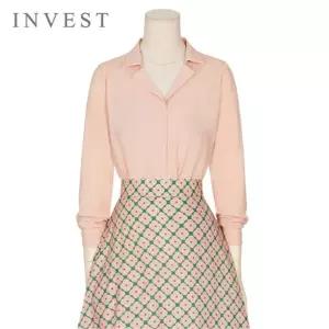 [인베스트] 오픈카라쉬폰블라우스_INI4S1BL5130