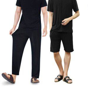 [1+1세트] 남여공용 시원한 대나무 쿨링팬츠 5부/9부/밴딩팬츠/홈웨어/쿨바지