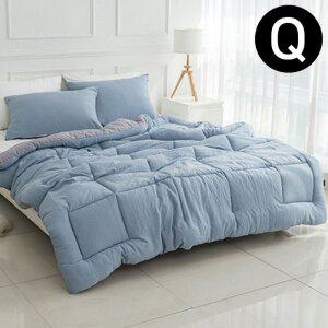[제이큐]해피니 베개솜 별매 딥슬립 블루 워싱 차렵이불 베개커버세트 퀸 Q