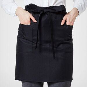 허리형 숏 엉덩이덮개 앞치마 블랙 식당 주방 음식점