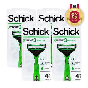 쉬크 익스트림3 휴대용 면도기 4입 x 4개