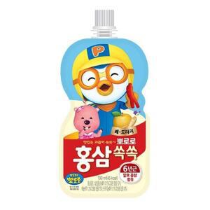 뽀로로 홍삼쏙쏙 배도라지 100ml 20팩