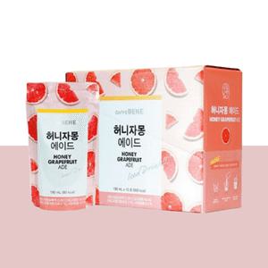 카페베네 허니자몽에이드 190ml 10팩 파우치음료 자몽에이드 편의점음료 가성비음료