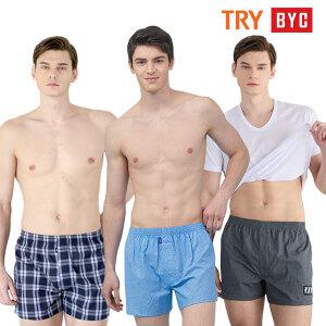 BYC TRY 외 남자/주니어 프리미엄 트렁크 팬티 박서 속옷 세트