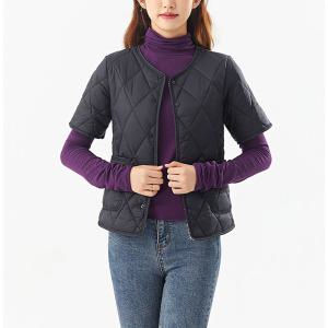 여성 겨울 골프 슬림핏 반팔 패딩조끼 Women's down jacket