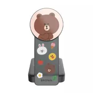 뉴니스 라인프렌즈 브라운 EZ폴드-3in1 맥세이프무기선기