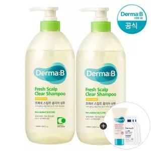 [공식] 더마비 프레쉬 스칼프 클리어 샴푸 (플로럴 그린) 1000ml x2개+(랜덤견본)튜브+3매