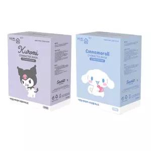 어린숨 산리오 마스크 에어브이 시나모롤 + 쿠로미 (총 60매)