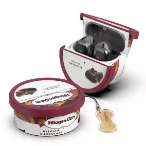 삼성 정품 갤럭시 버즈3/ 버즈3 프로 하겐다즈 벨지안 초코 미니컵 케이스 브라운