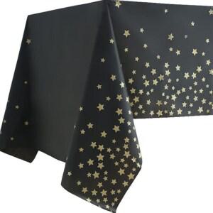 파티아일랜드 파티 테이블 커버 블랙 스타 생일상 식탁커버 행사 테이블보
