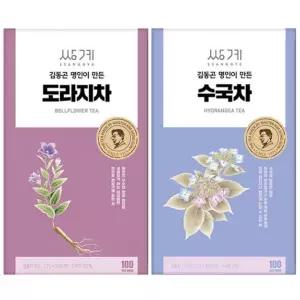 대량구매 단체주문 쌍계 도라지차 100T+수국차 100T 선물용 회사 사무실 행사