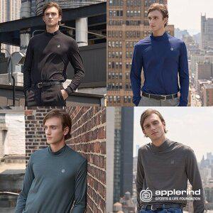 [애플라인드] 남성 웜 기모 하프넥 티셔츠_택1