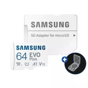 삼성 마이크로 SD 카드 고프로 블랙박스 닌텐도 호환 2024년 최신형 EVO PLUS MB-MC64SA/KR 메모리 + 케이스