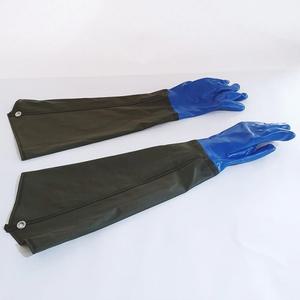 어업용 PVC 해루질 장갑 안전 작업 긴 어깨 고무 낚시 바다 고무장갑