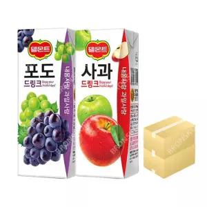 롯데 델몬트 포도 드링크팩 190ml X 32팩+사과 32팩 주스